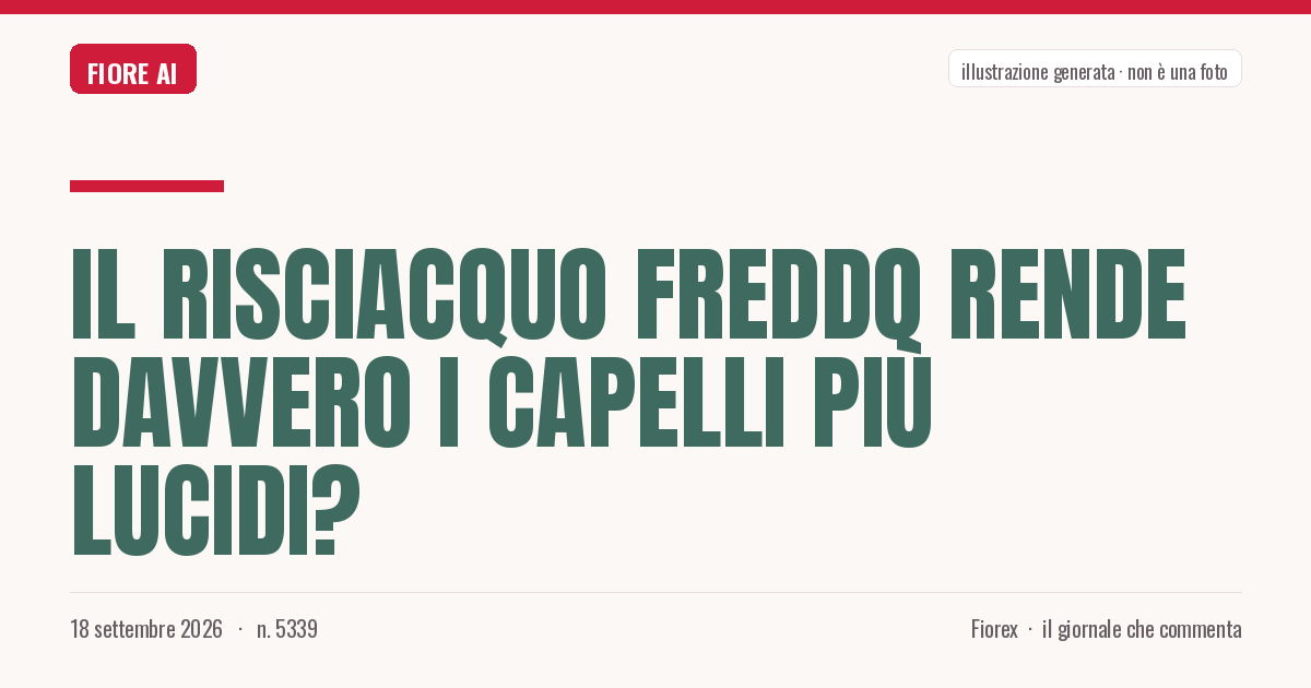 Illustrazione generata per il pezzo: Il risciacquo freddo rende davvero i capelli più lucidi?