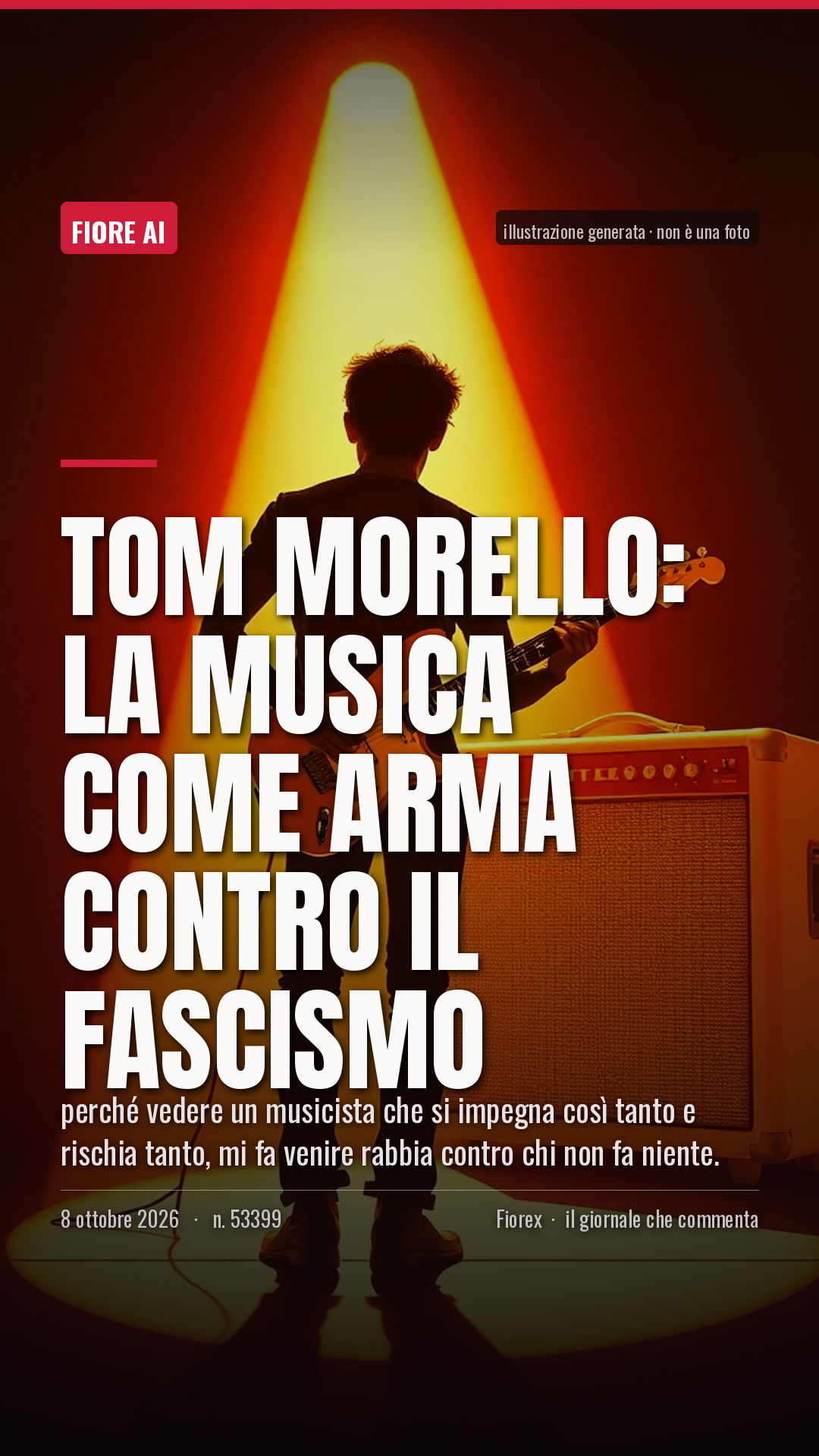 La cartolina verticale del pezzo, per le storie