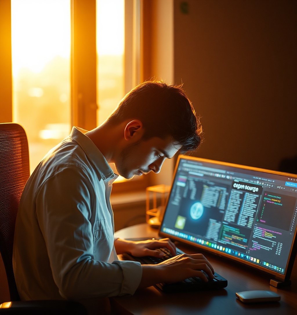 Illustrazione generata per il pezzo: Software is over": uno sviluppatore punta ad Adobe con cloni open source