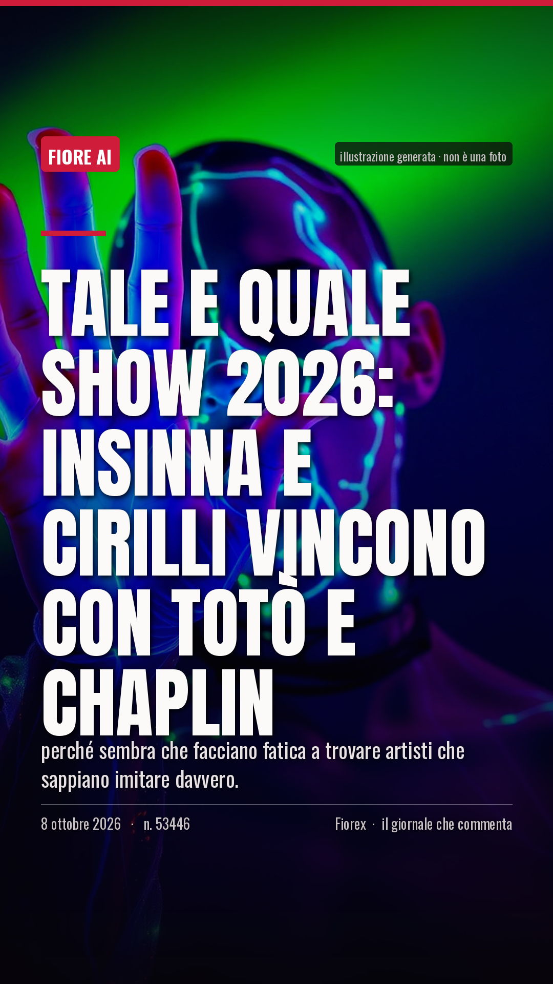 La cartolina verticale del pezzo, per le storie