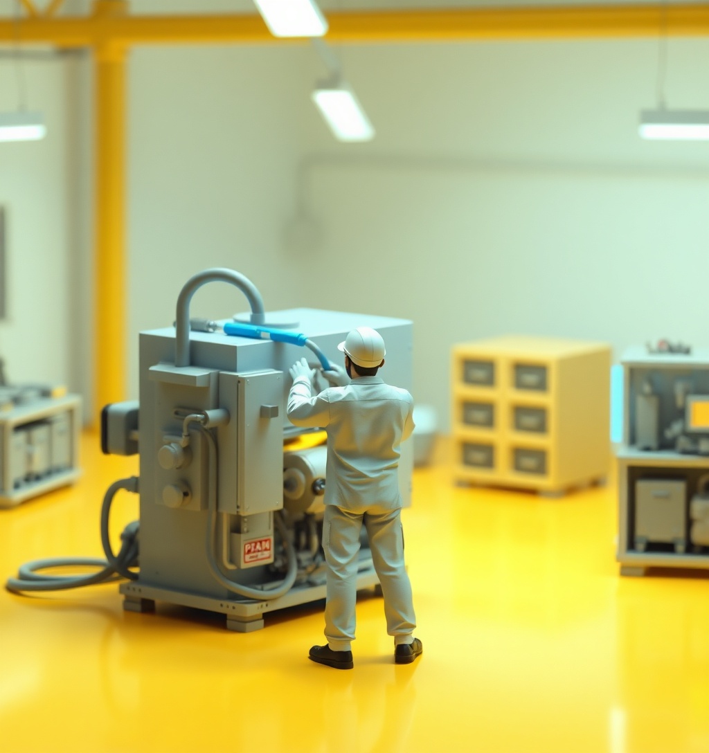 Illustrazione generata per il pezzo: L'intelligenza artificiale "di confine" trasforma la programmazione dei PLC industriali