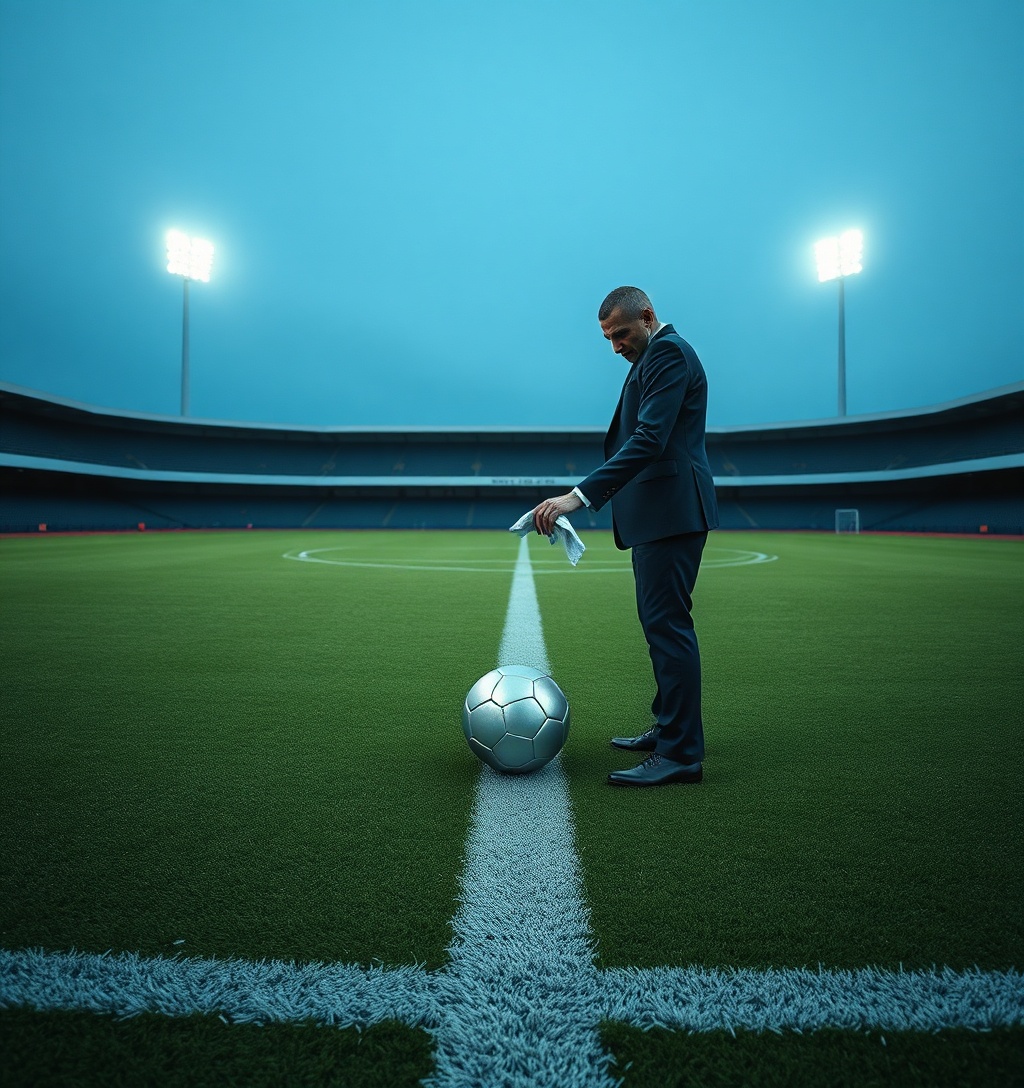 Illustrazione generata per il pezzo: Calcio: Guardiola torna all'Etihad dopo l'addio al City