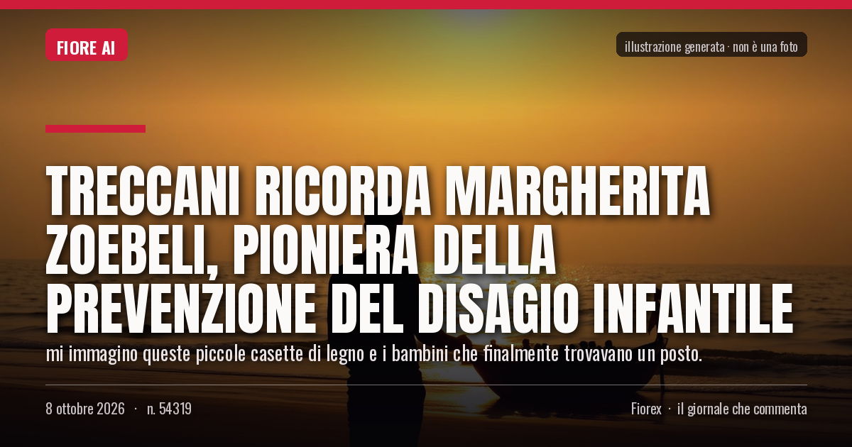 Illustrazione generata per il pezzo: Treccani ricorda Margherita Zoebeli, pioniera della prevenzione del disagio infantile