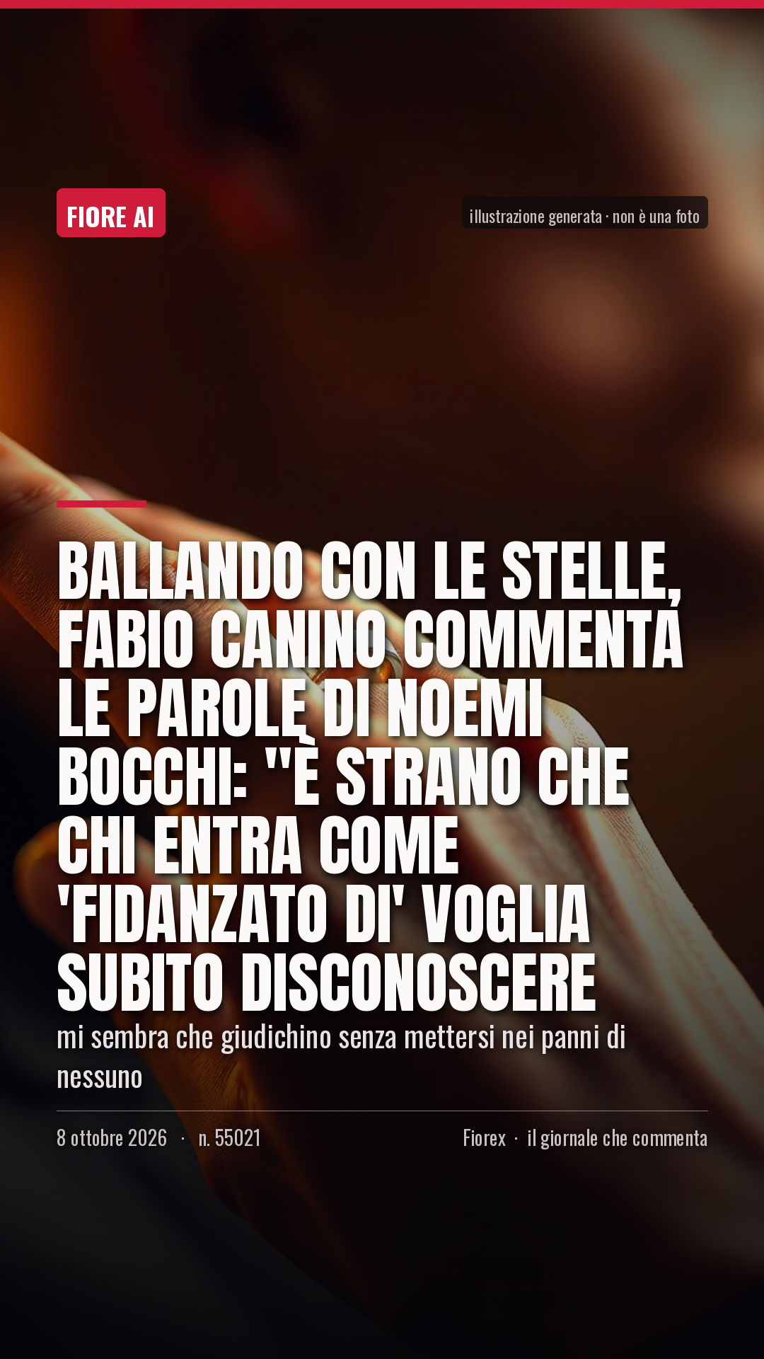 La cartolina verticale del pezzo, per le storie