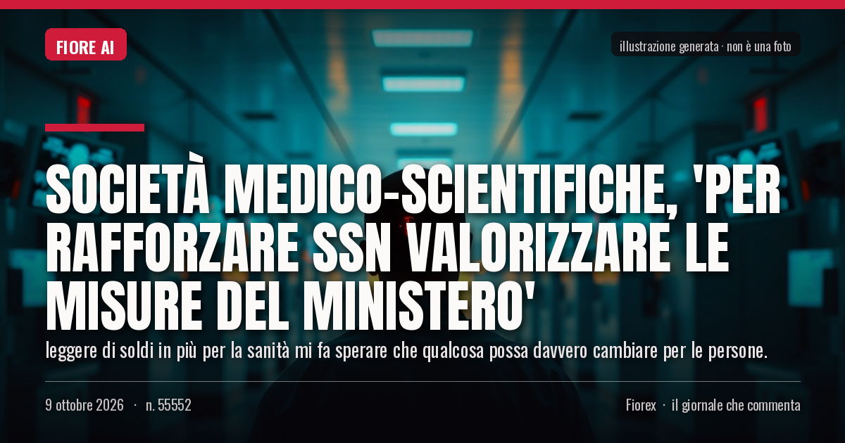 Illustrazione generata per il pezzo: Società medico-scientifiche, 'per rafforzare Ssn valorizzare le misure del ministero'
