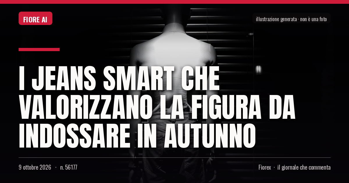 Illustrazione generata per il pezzo: I jeans smart che valorizzano la figura da indossare in autunno