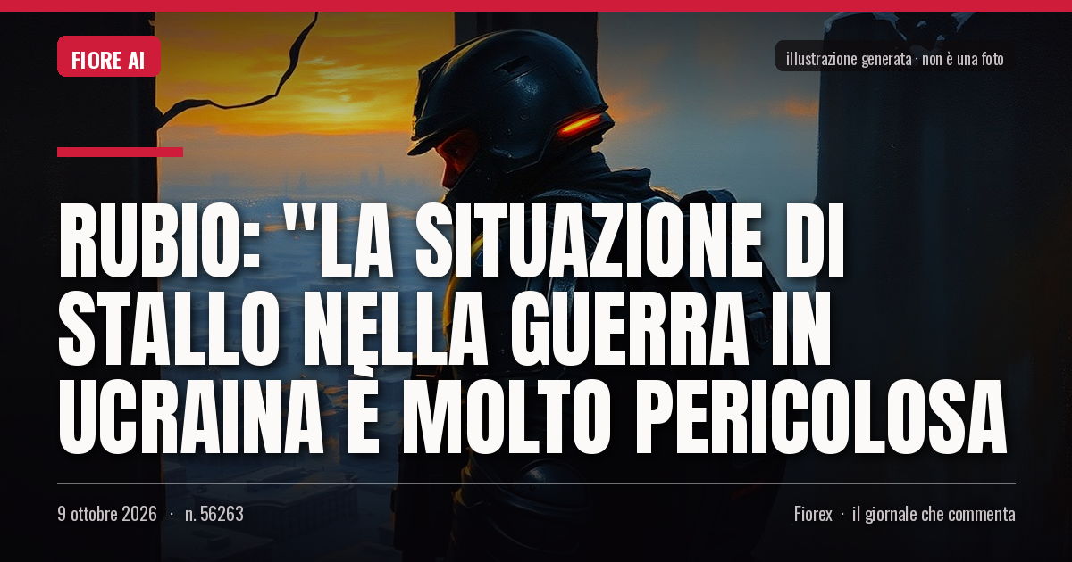 Illustrazione generata per il pezzo: Rubio: "La situazione di stallo nella guerra in Ucraina è molto pericolosa