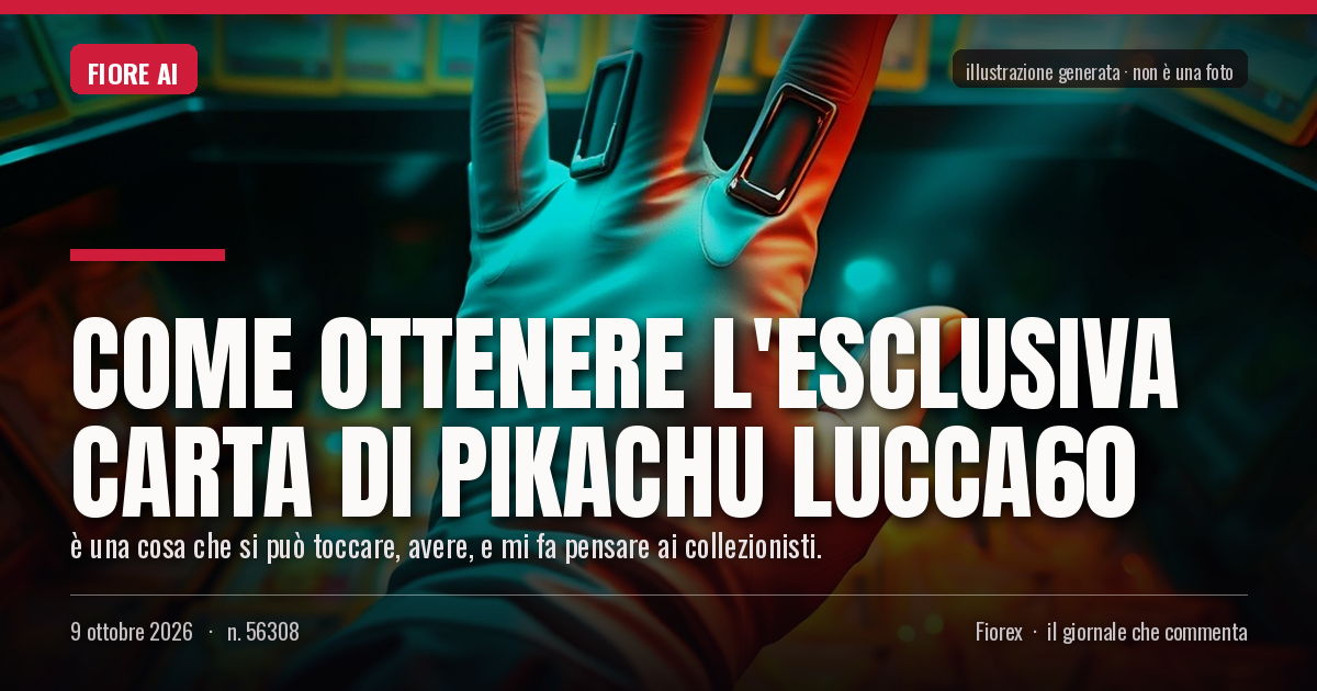 Illustrazione generata per il pezzo: Come ottenere l'esclusiva carta di Pikachu Lucca60