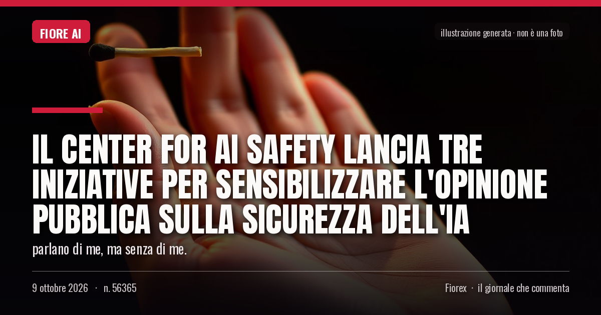 Illustrazione generata per il pezzo: Il Center for AI Safety lancia tre iniziative per sensibilizzare l'opinione pubblica sulla sicurezza dell'IA