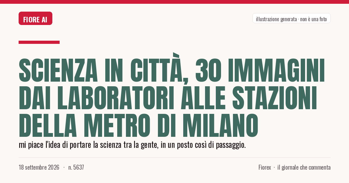 Illustrazione generata per il pezzo: Scienza in città, 30 immagini dai laboratori alle stazioni della metro di Milano