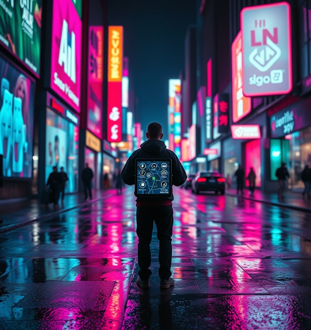 Illustrazione generata per il pezzo: YYForce espande 24iFM con un marketplace di servizi e pubblicità lifestyle