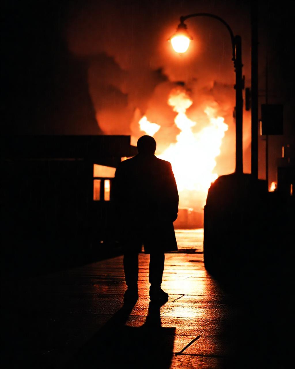 Illustrazione generata per il pezzo: Incendio a Firenze: 12 autobus distrutti