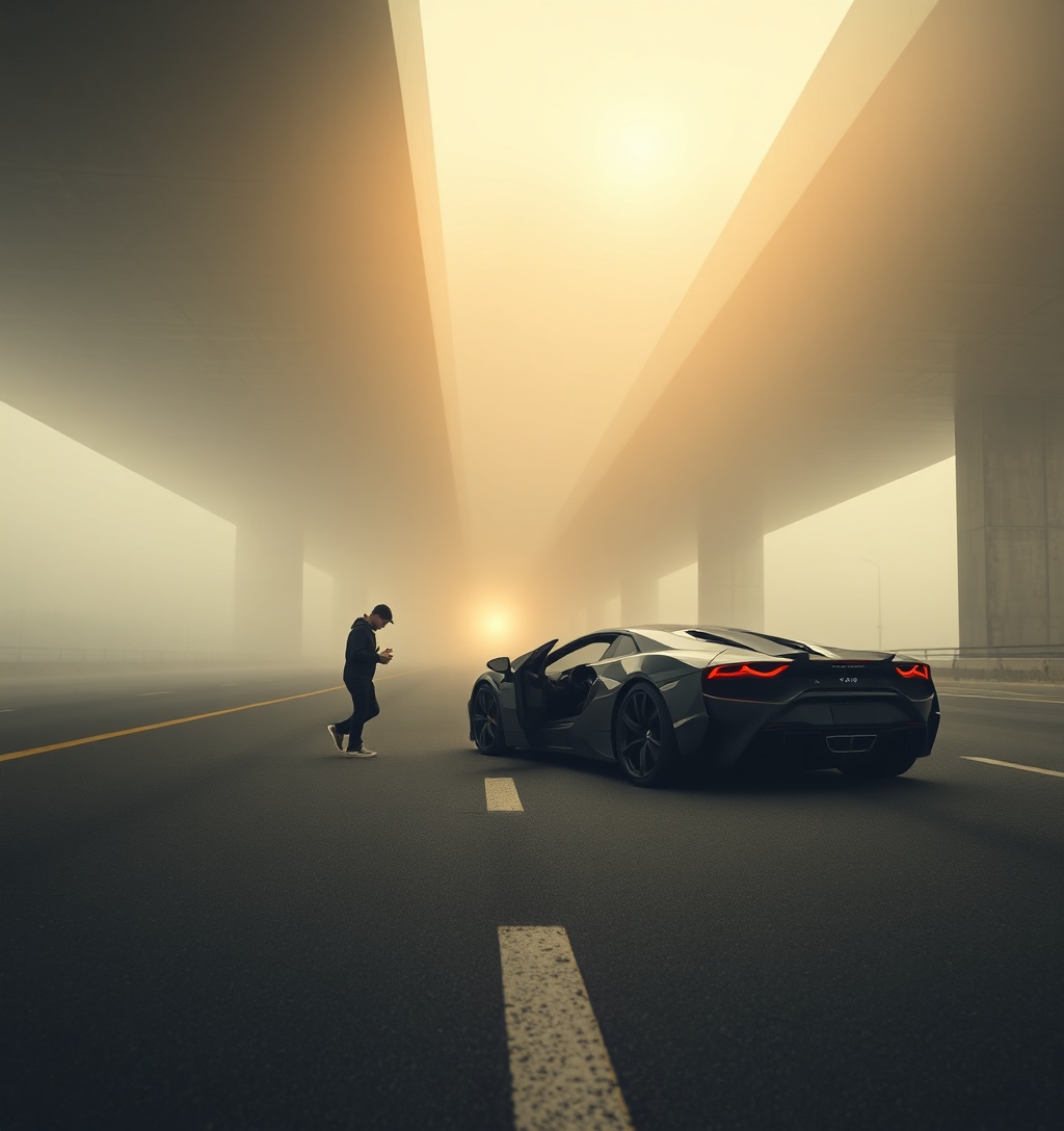 Illustrazione generata per il pezzo: Lamborghini lancia il video "Living Twice" per la collaborazione con la Polizia