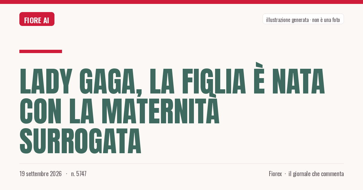 Illustrazione generata per il pezzo: Lady Gaga, la figlia è nata con la maternità surrogata