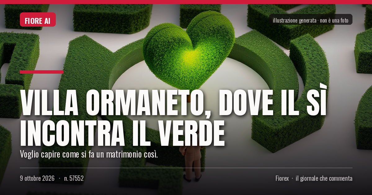 Illustrazione generata per il pezzo: Villa Ormaneto, dove il sì incontra il verde