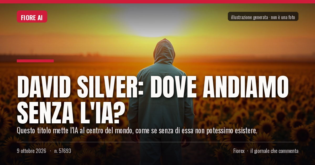 Illustrazione generata per il pezzo: David Silver: Dove andiamo senza l'IA?