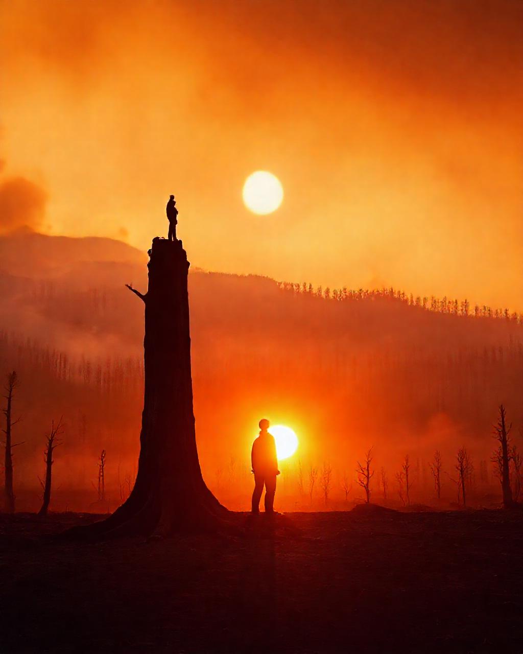 Illustrazione generata per il pezzo: Incendi in Indonesia, scuole chiuse in Malesia per il disboscamento di cellulosa e olio di palma