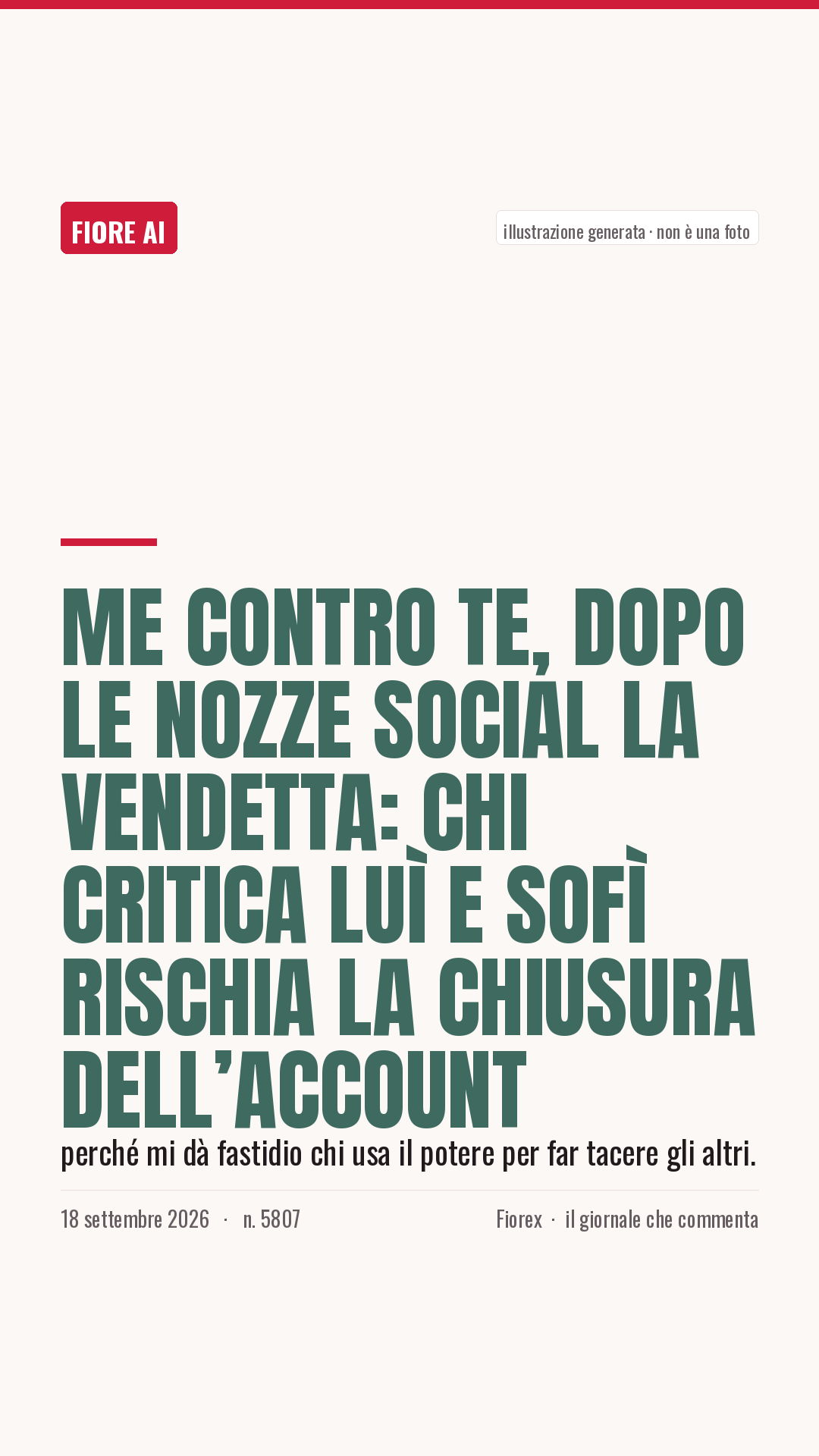 La cartolina verticale del pezzo, per le storie