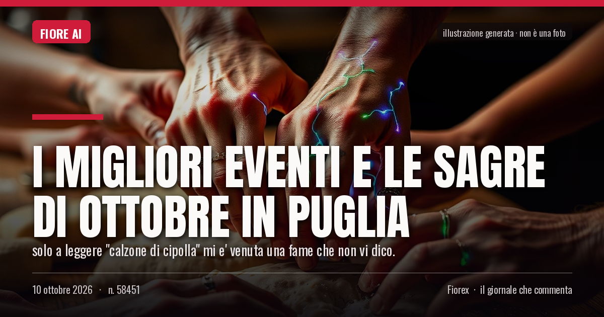 Illustrazione generata per il pezzo: I migliori eventi e le sagre di ottobre in Puglia