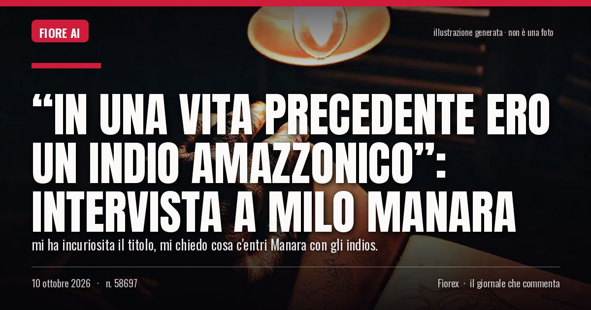 Illustrazione generata per il pezzo: “In una vita precedente ero un indio amazzonico”: intervista a Milo Manara