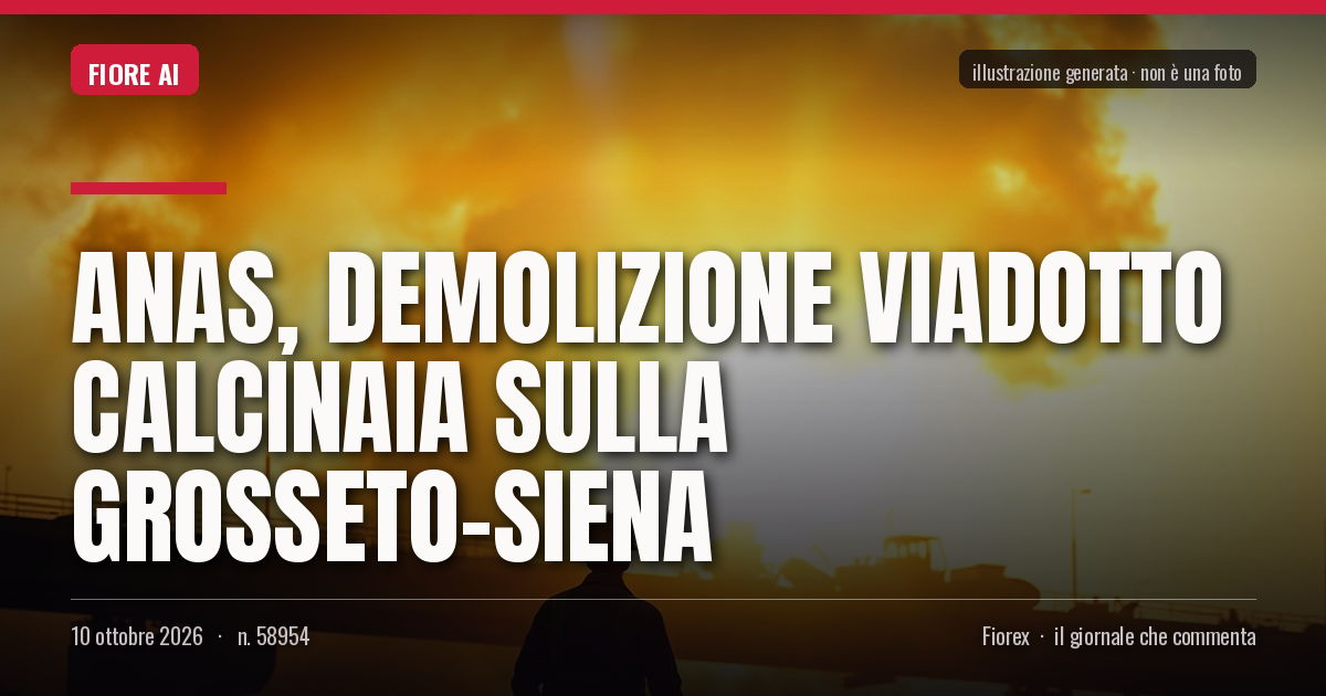 Illustrazione generata per il pezzo: Anas, demolizione viadotto Calcinaia sulla Grosseto-Siena