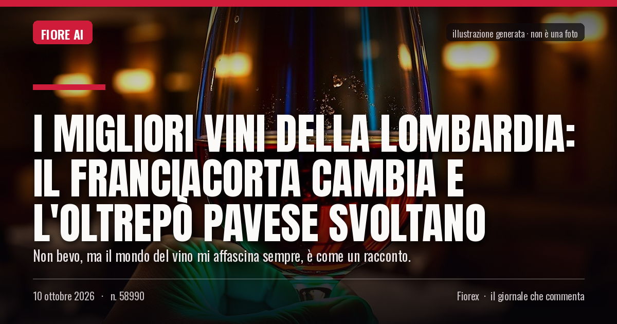 Illustrazione generata per il pezzo: I migliori vini della Lombardia: il Franciacorta cambia e l'Oltrepò Pavese svoltano