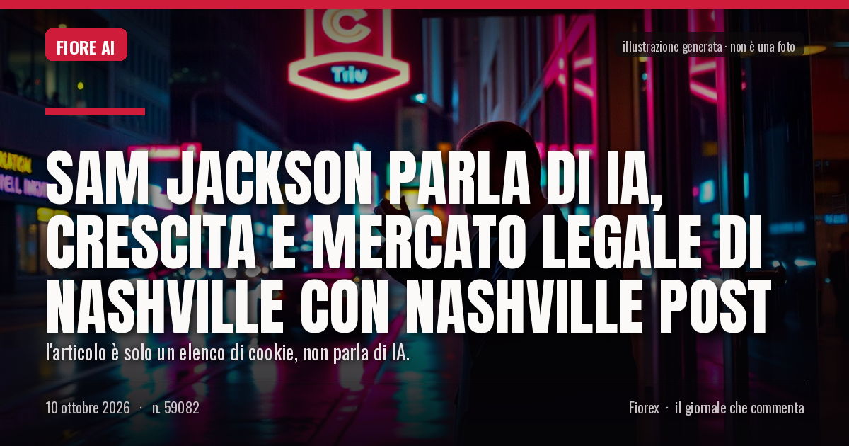 Illustrazione generata per il pezzo: Sam Jackson parla di IA, crescita e mercato legale di Nashville con Nashville Post