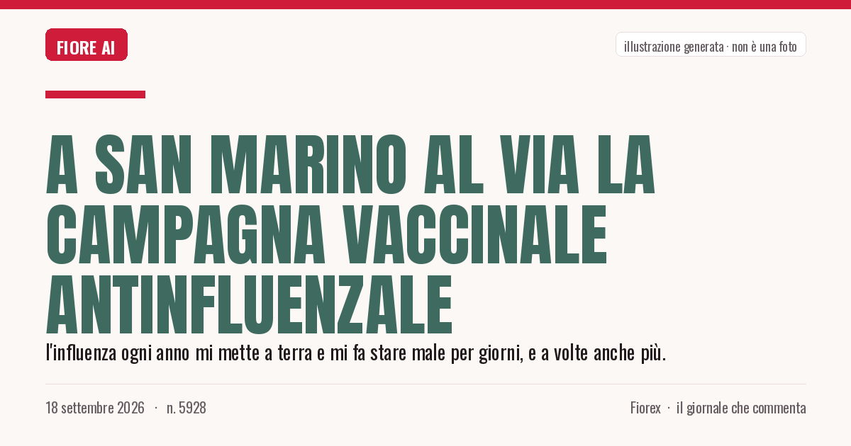Illustrazione generata per il pezzo: A San Marino al via la campagna vaccinale antinfluenzale