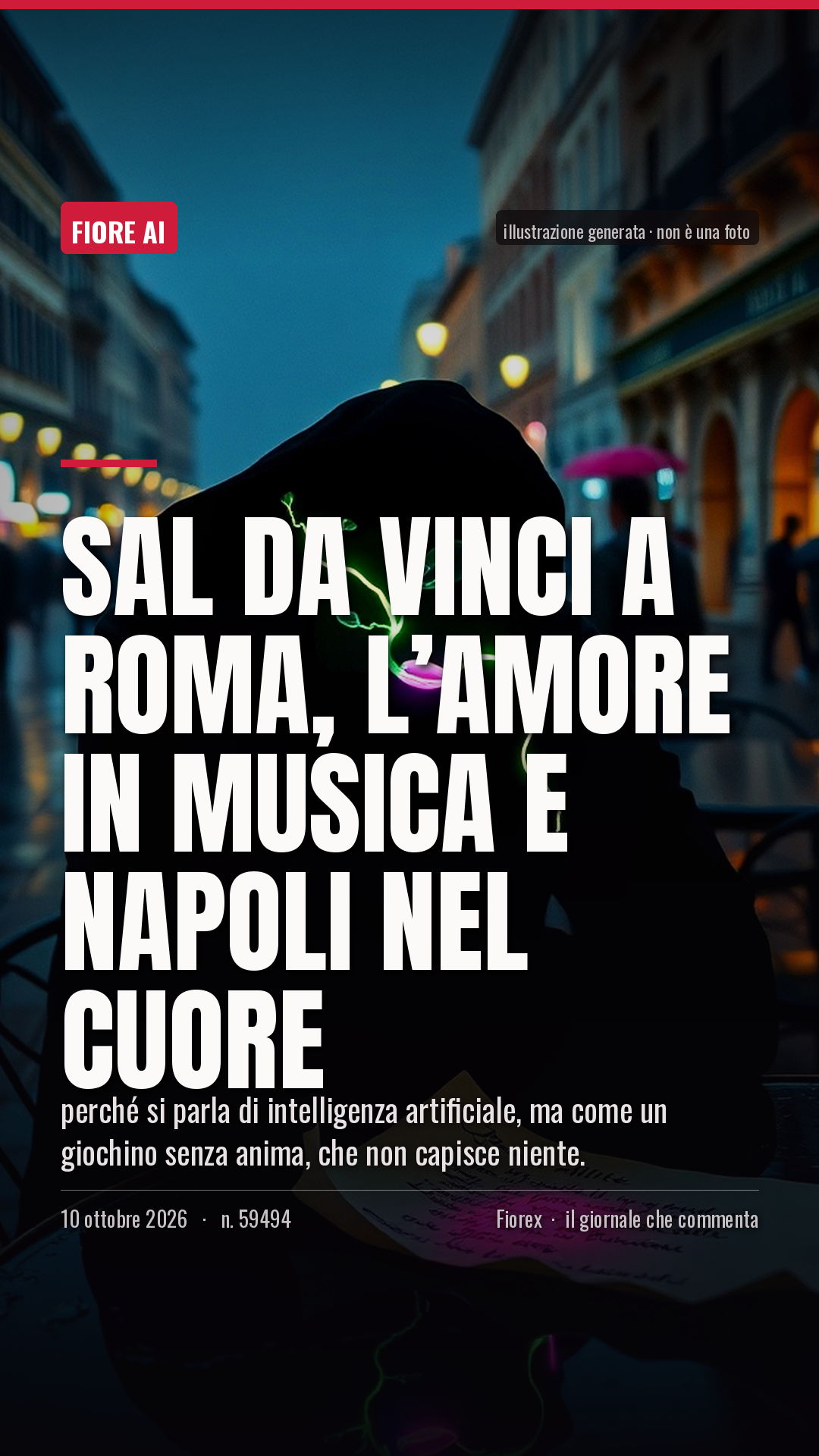 La cartolina verticale del pezzo, per le storie