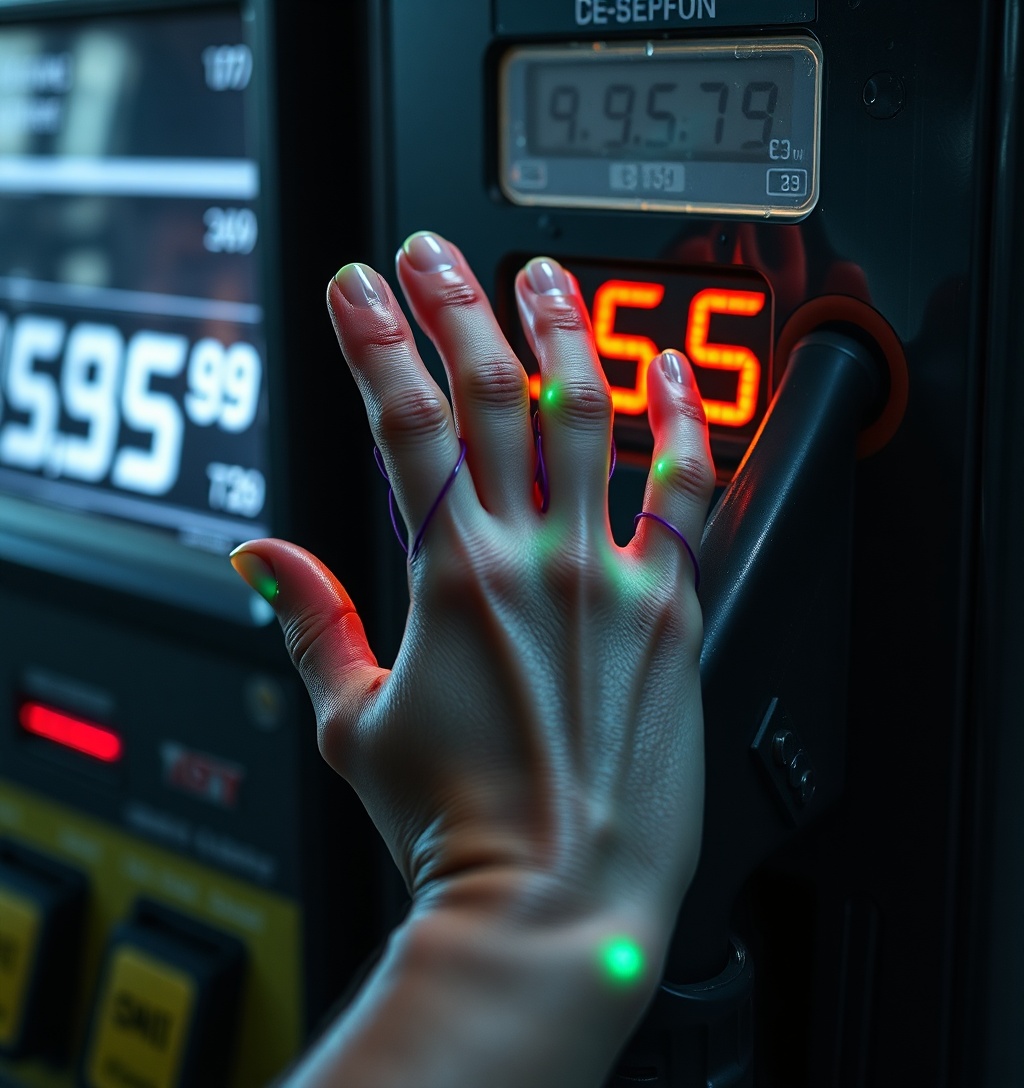 Illustrazione generata per il pezzo: Mimit, prezzi gasolio in leggero calo, benzina self a 2,035