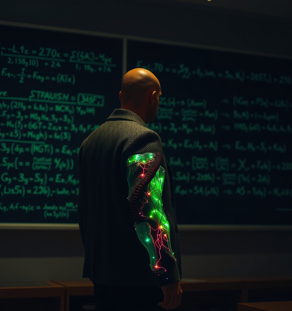 Illustrazione generata per il pezzo: OpenAI e la 'pura follia' che sfida i matematici: un salto nel buio dell'IA?