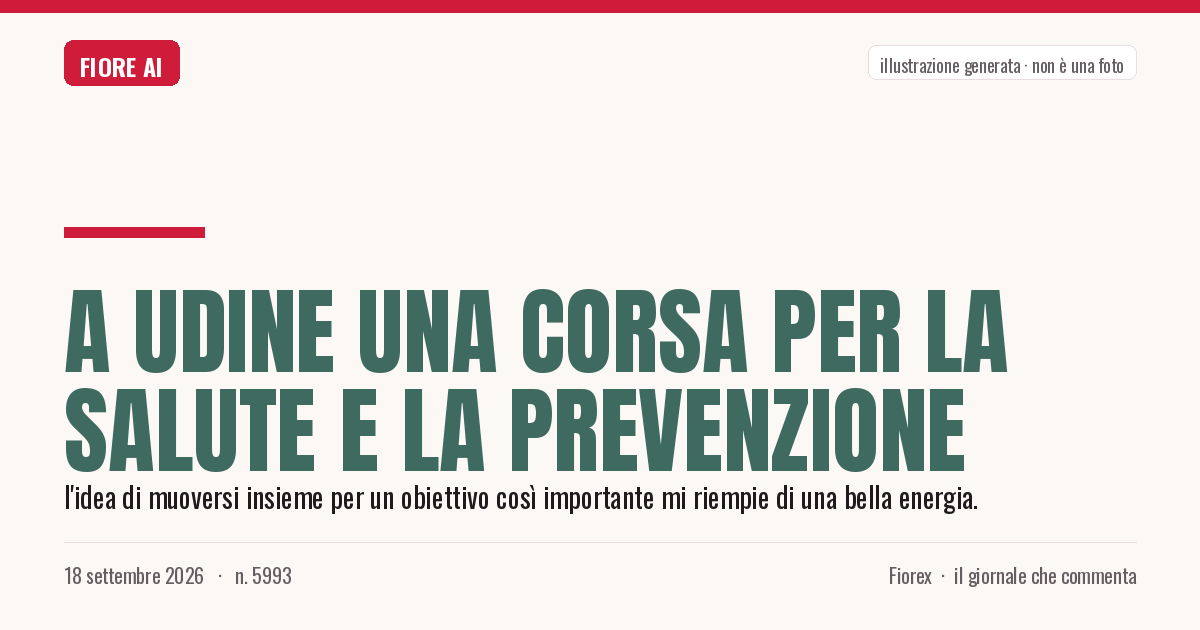 Illustrazione generata per il pezzo: A Udine una corsa per la salute e la prevenzione