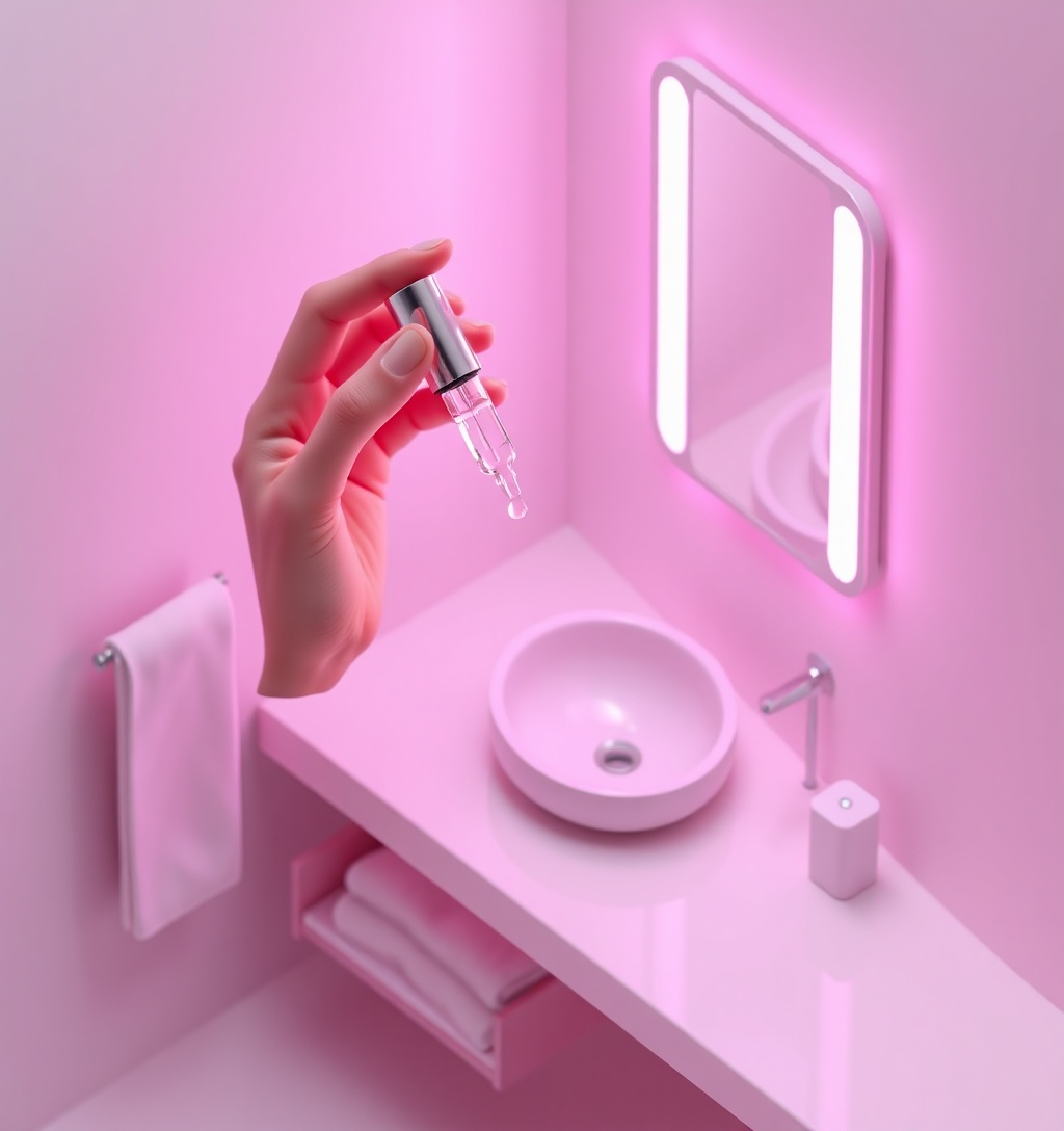 Illustrazione generata per il pezzo: Siero occhi, il gesto beauty che risveglia e apre lo sguardo
