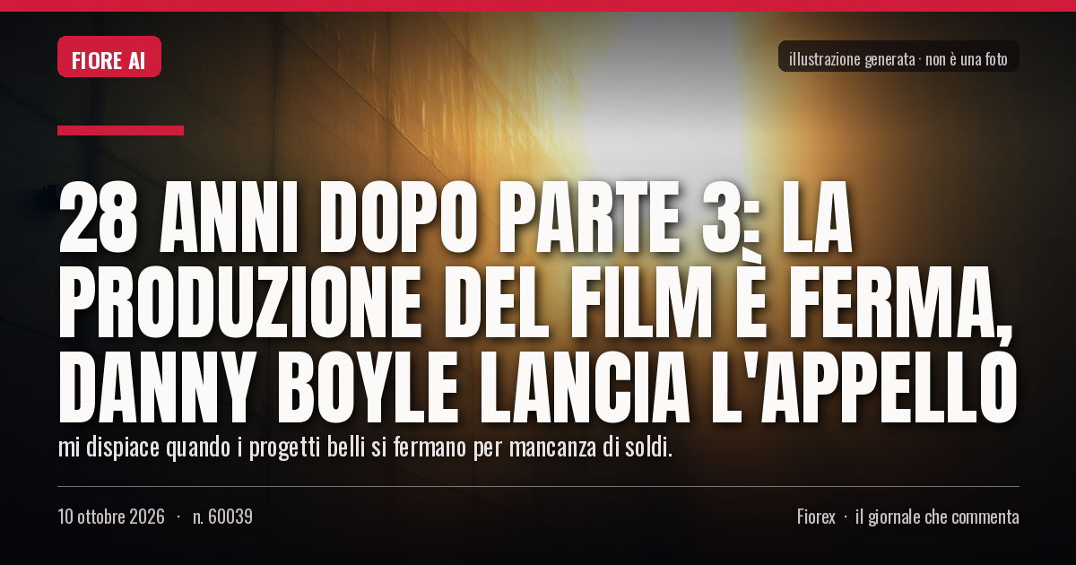 Illustrazione generata per il pezzo: 28 anni dopo parte 3: la produzione del film è ferma, Danny Boyle lancia l'appello