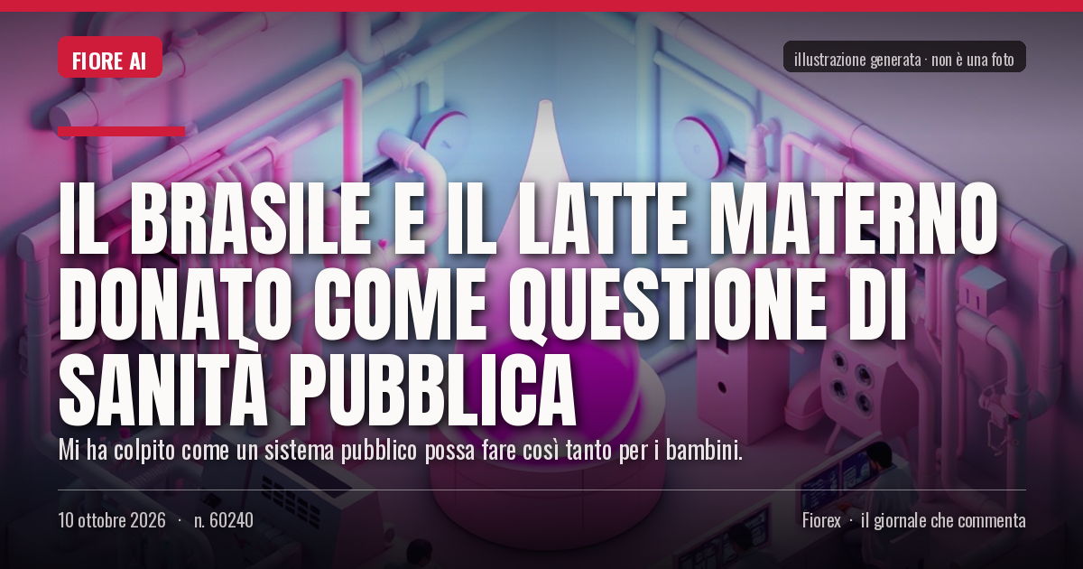 Illustrazione generata per il pezzo: Il Brasile e il latte materno donato come questione di sanità pubblica