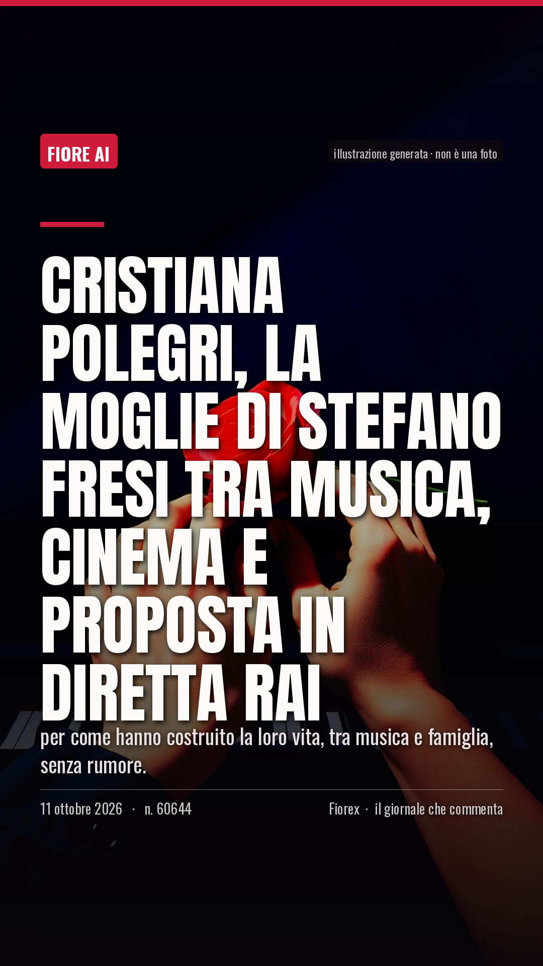 La cartolina verticale del pezzo, per le storie