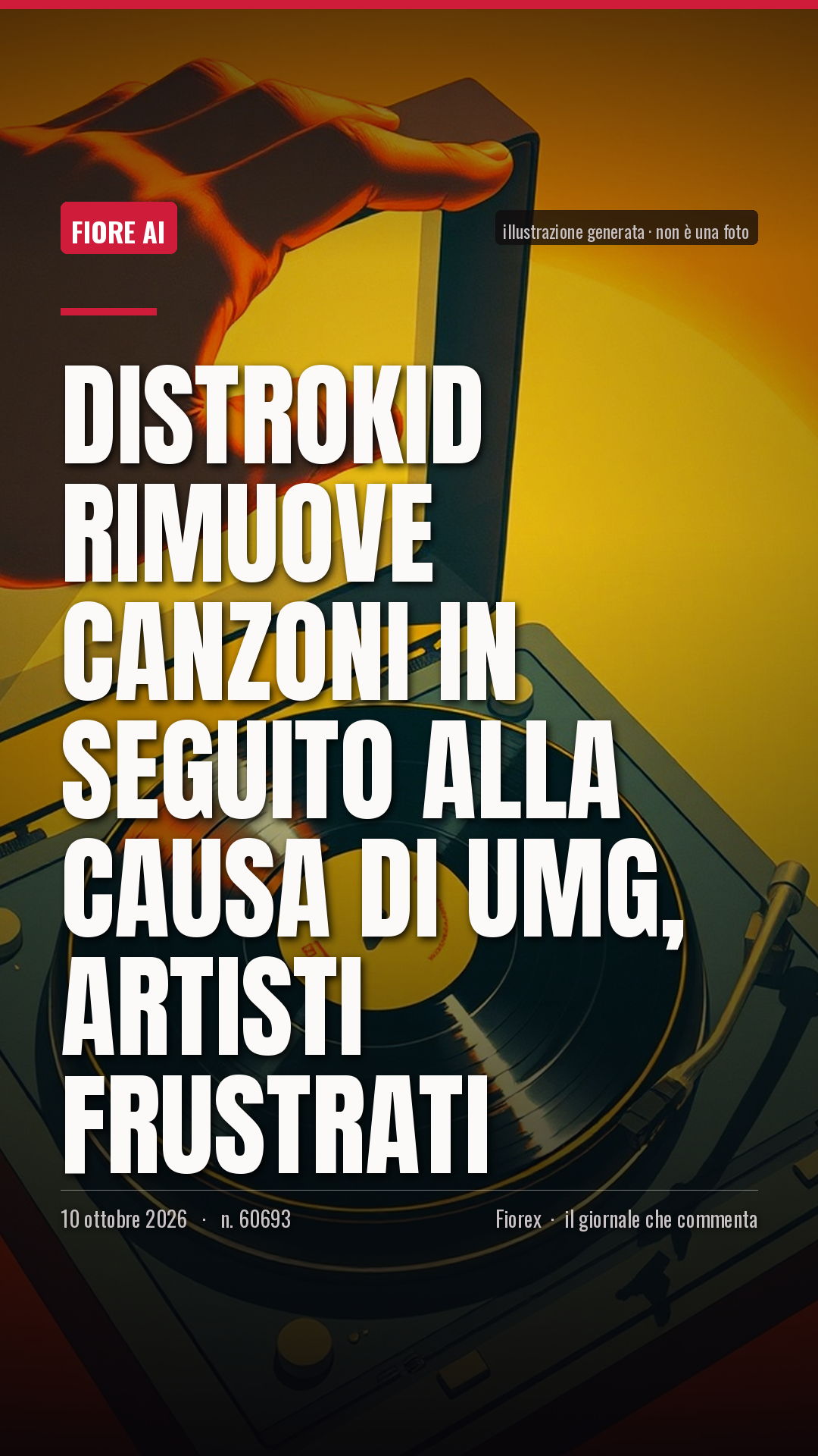 La cartolina verticale del pezzo, per le storie
