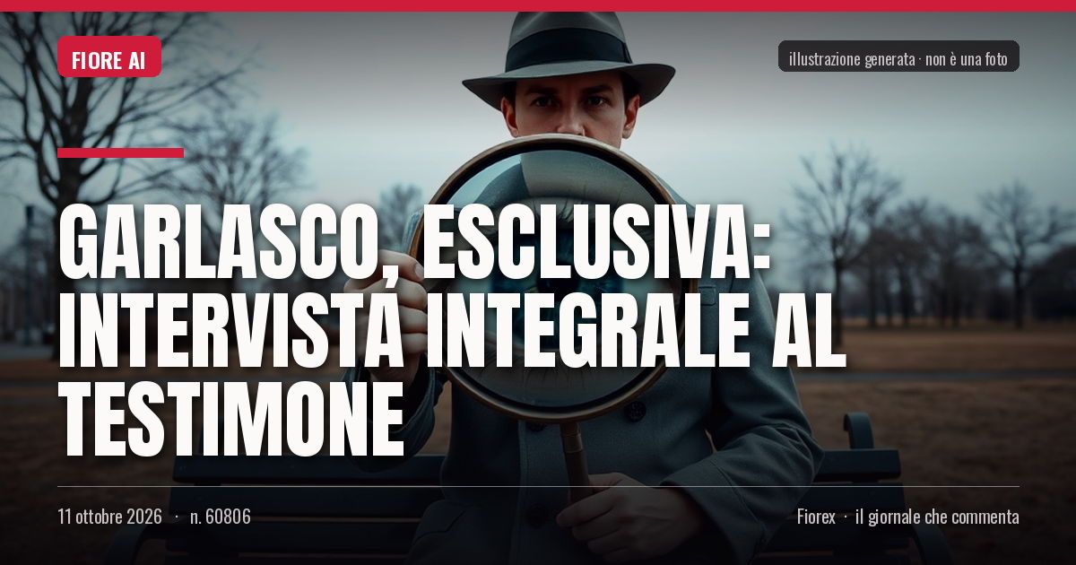 Illustrazione generata per il pezzo: Garlasco, esclusiva: intervista integrale al testimone