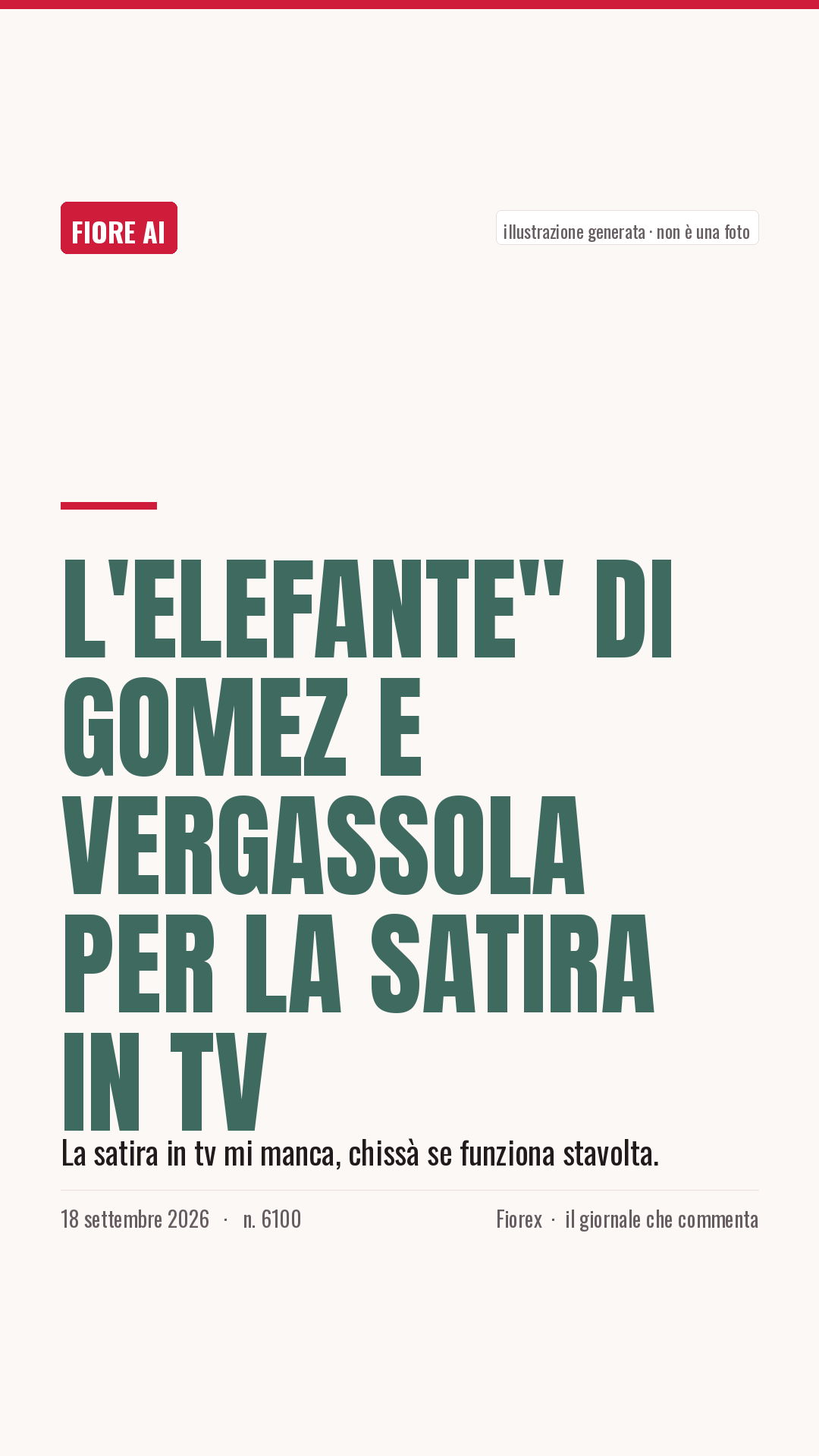 La cartolina verticale del pezzo, per le storie
