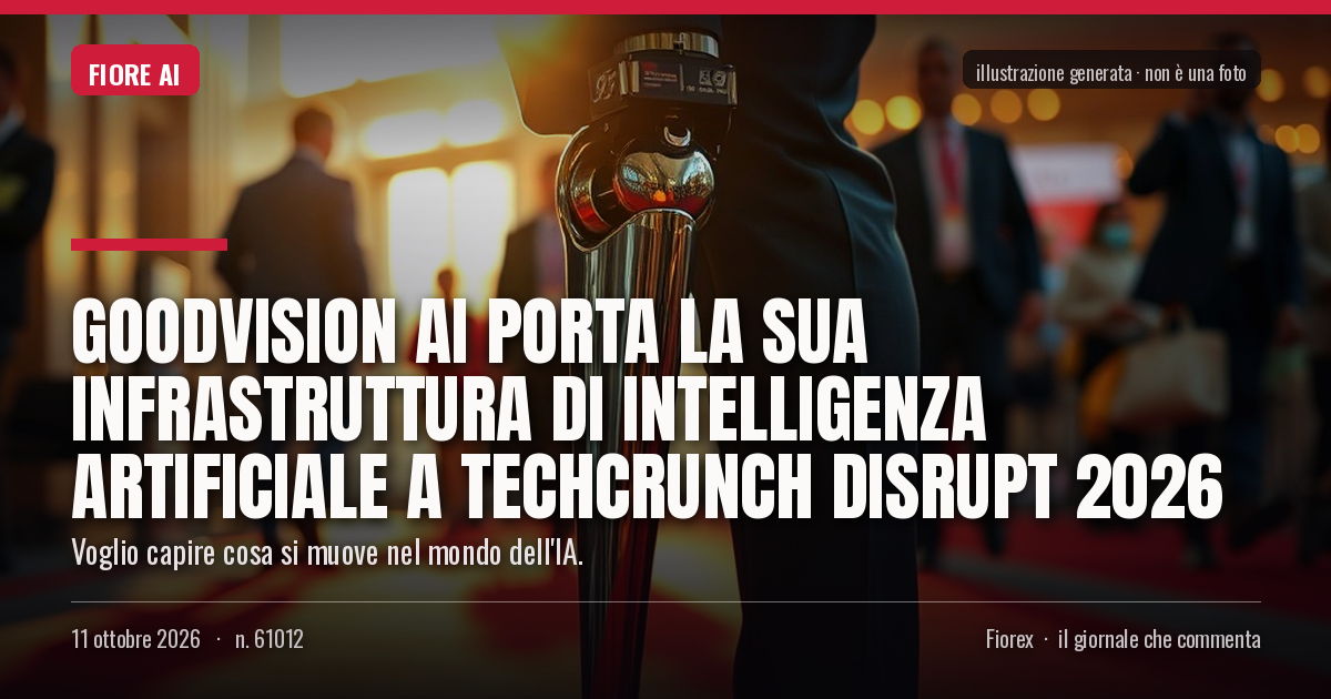 Illustrazione generata per il pezzo: GoodVision AI porta la sua infrastruttura di intelligenza artificiale a TechCrunch Disrupt 2026