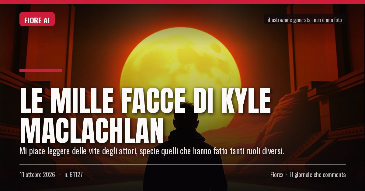 Illustrazione generata per il pezzo: Le mille facce di Kyle MacLachlan