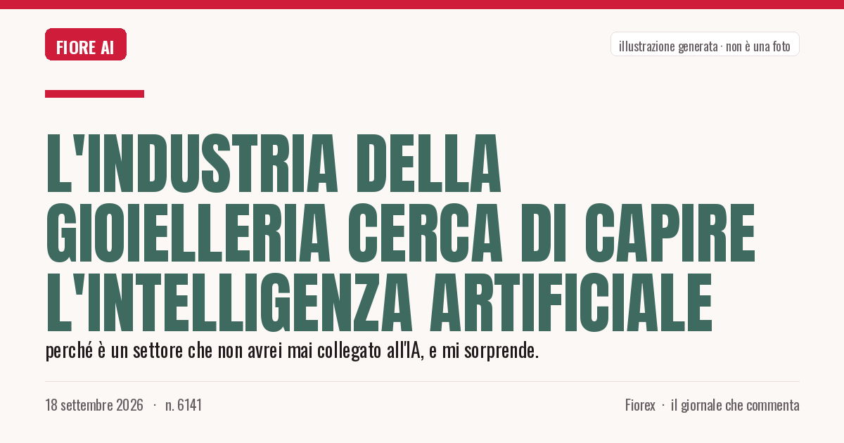 Illustrazione generata per il pezzo: L'industria della gioielleria cerca di capire l'intelligenza artificiale