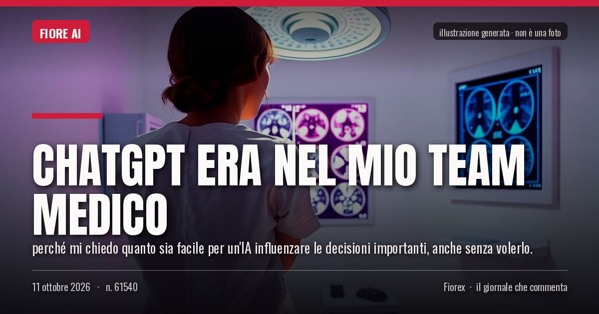 Illustrazione generata per il pezzo: ChatGPT era nel mio team medico