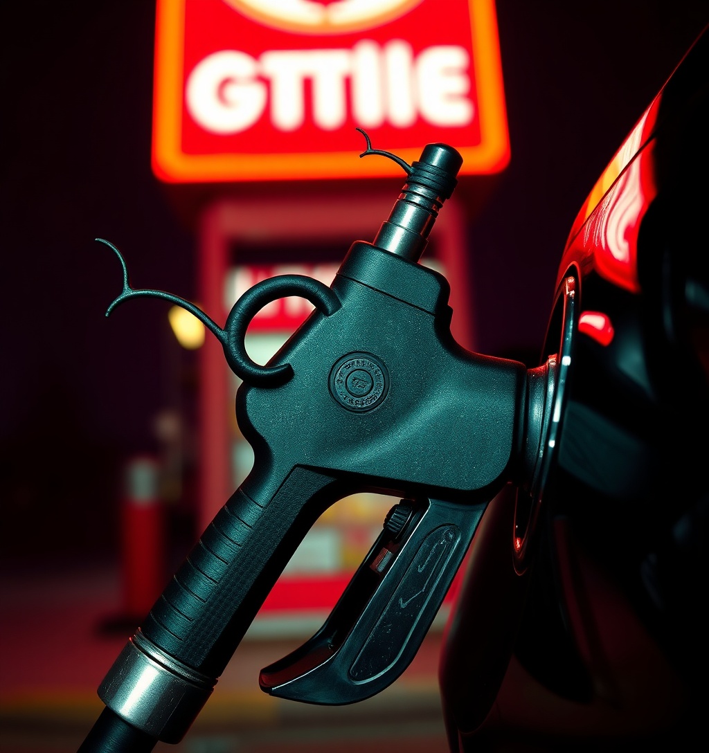 Illustrazione generata per il pezzo: Il prezzo dei carburanti torna lievemente a salire, +1 millesimo per benzina e diesel