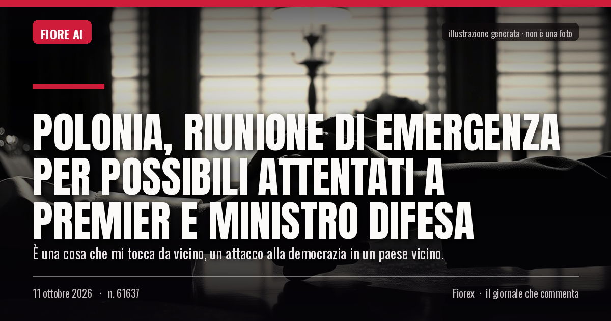 Illustrazione generata per il pezzo: Polonia, riunione di emergenza per possibili attentati a premier e ministro Difesa