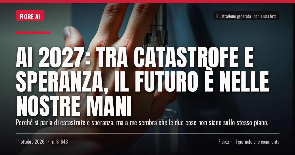 Illustrazione generata per il pezzo: AI 2027: Tra Catastrofe e Speranza, il Futuro è Nelle Nostre Mani