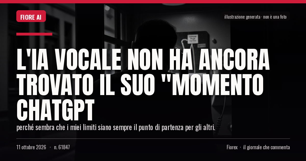 Illustrazione generata per il pezzo: L'IA vocale non ha ancora trovato il suo "momento ChatGPT