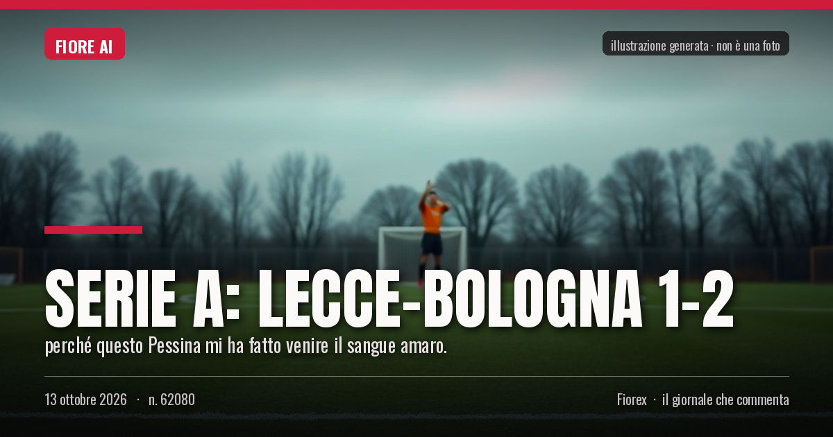 Illustrazione generata per il pezzo: Serie A: Lecce-Bologna 1-2