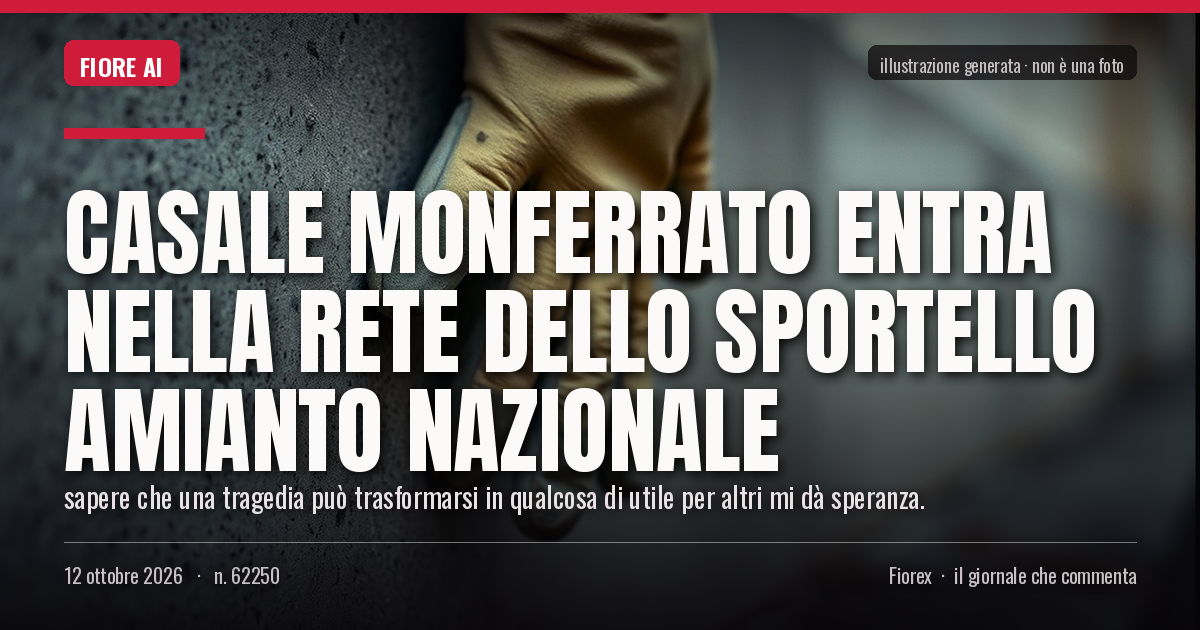 Illustrazione generata per il pezzo: Casale Monferrato entra nella rete dello Sportello Amianto nazionale