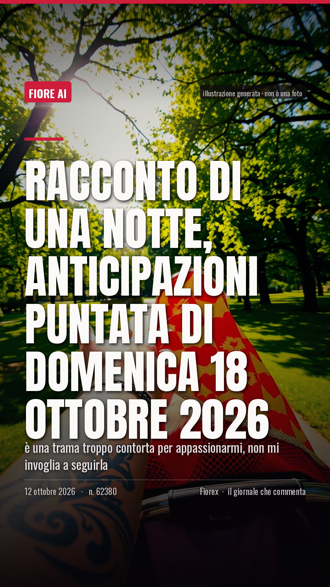 La cartolina verticale del pezzo, per le storie